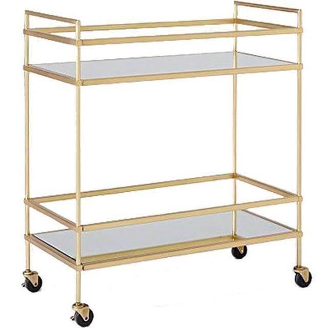 Designer Style Stainless Steel Gold Silver Dinner Side  Table Organizer - MaviGadget
