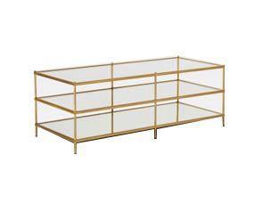 Nordic modern Glass Gold Silver Coffee Table - MaviGadget