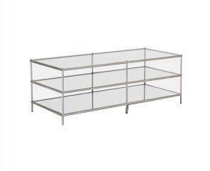 Nordic modern Glass Gold Silver Coffee Table - MaviGadget