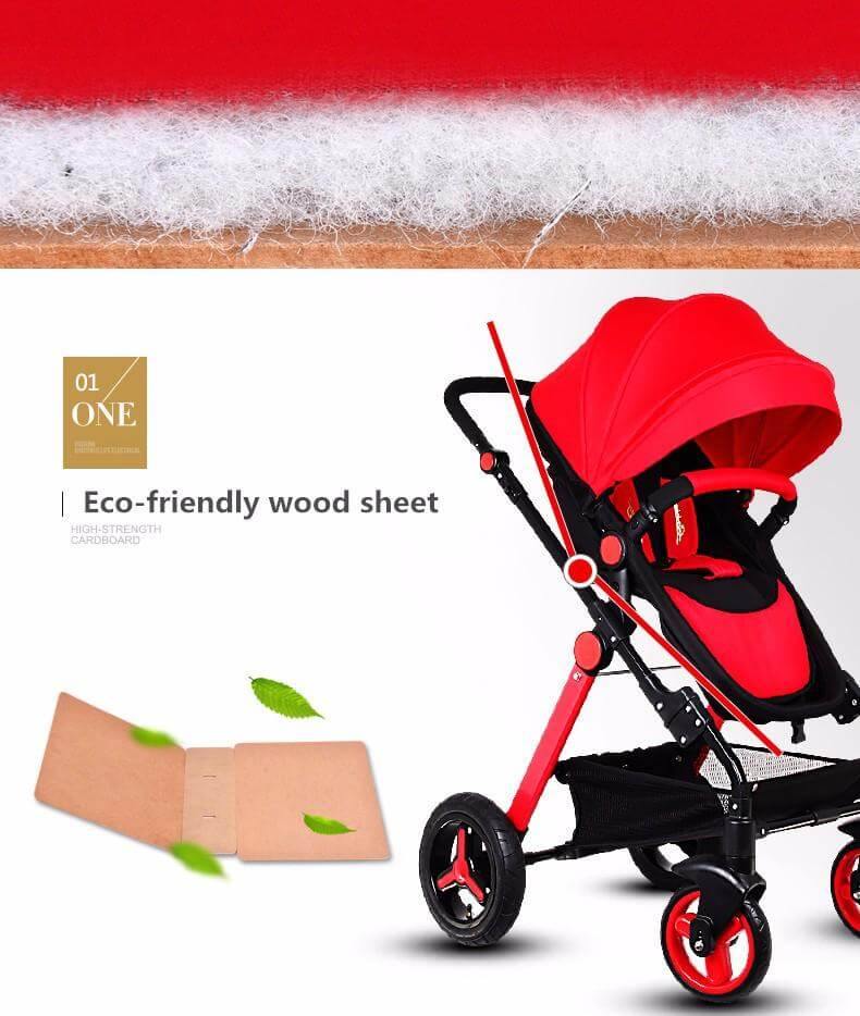 European 3 in 1 Baby Strollers with baby basket and carriage - MaviGadget