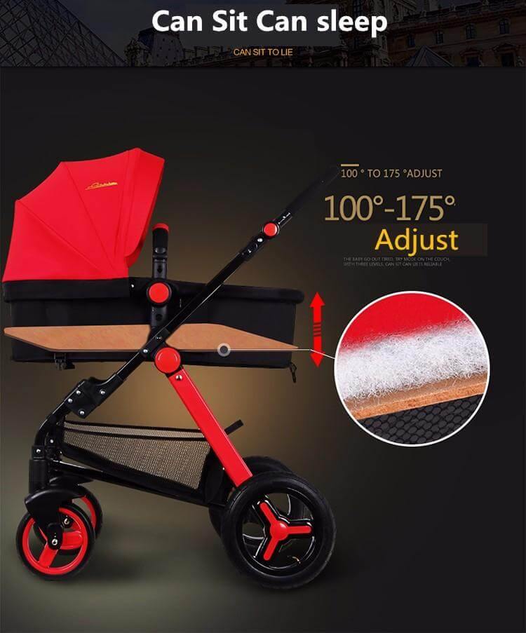European 3 in 1 Baby Strollers with baby basket and carriage - MaviGadget