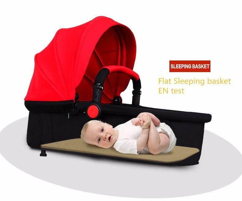 European 3 in 1 Baby Strollers with baby basket and carriage - MaviGadget