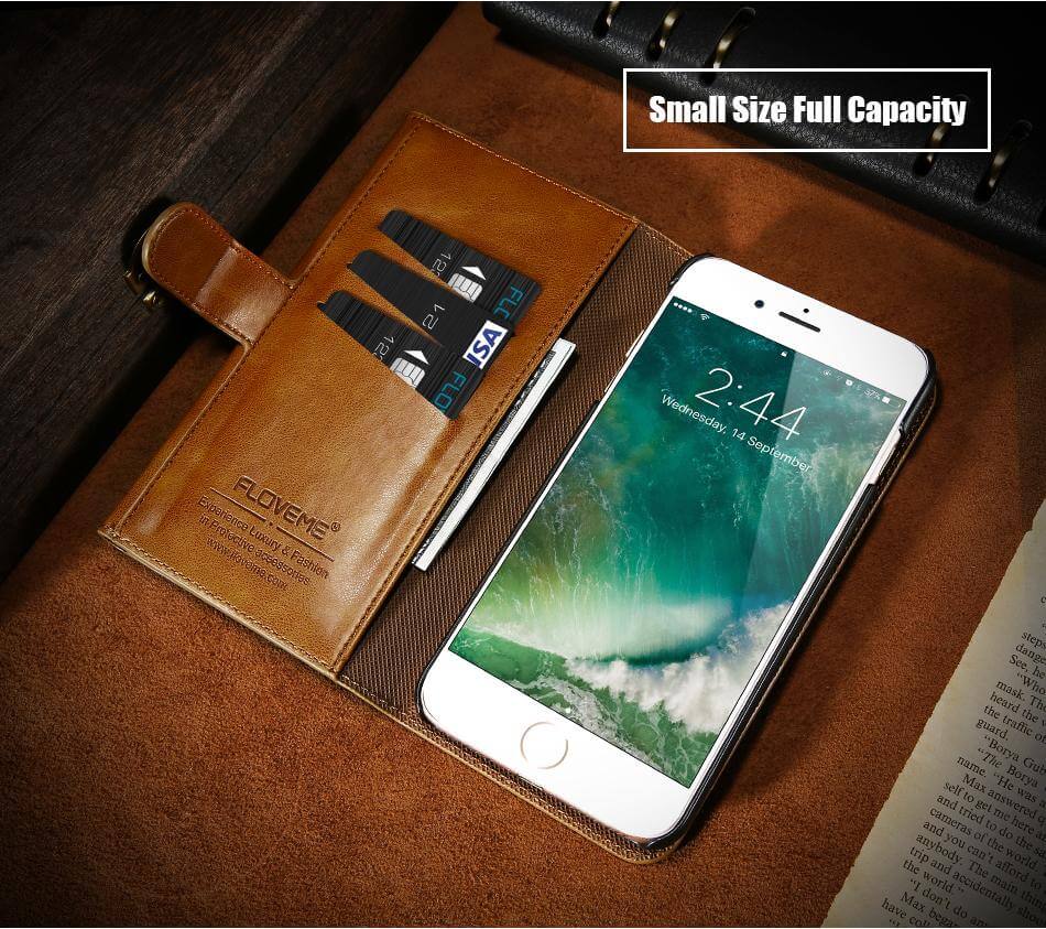 Leather Wallet Case for Iphone Models - MaviGadget