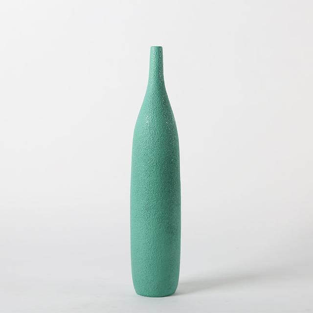 Interior Green Resin Flower Stone Vase for Home Decoration - MaviGadget