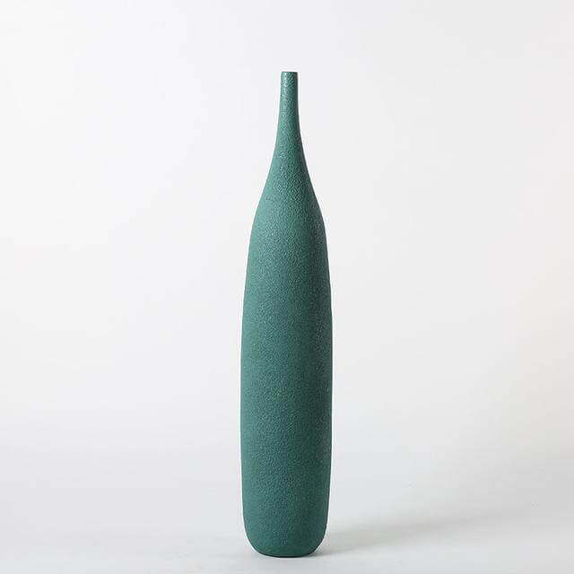 Interior Green Resin Flower Stone Vase for Home Decoration - MaviGadget