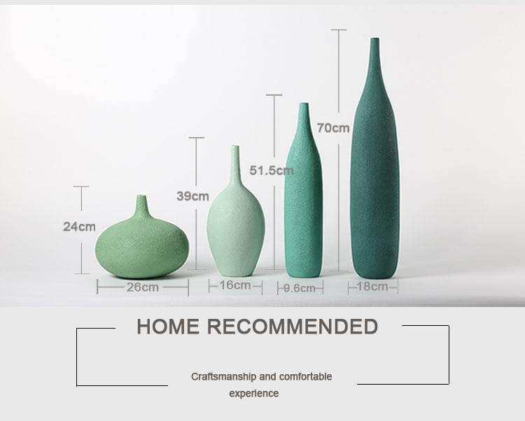 Interior Green Resin Flower Stone Vase for Home Decoration - MaviGadget