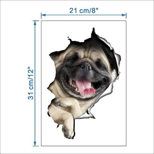 3D  Pet Wall and Bathroom Stickers - MaviGadget