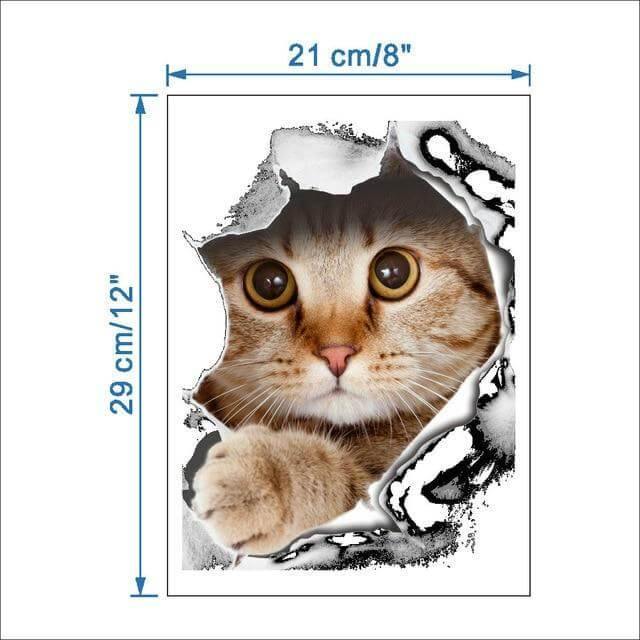 3D  Pet Wall and Bathroom Stickers - MaviGadget