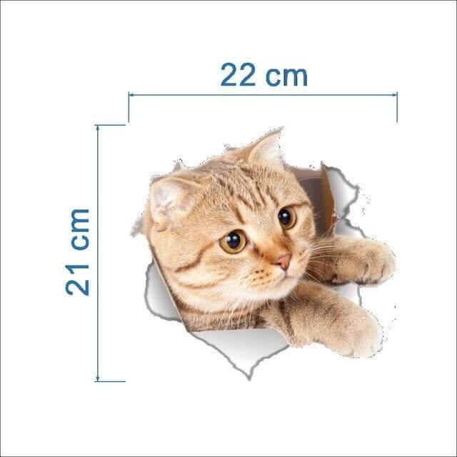 3D  Pet Wall and Bathroom Stickers - MaviGadget