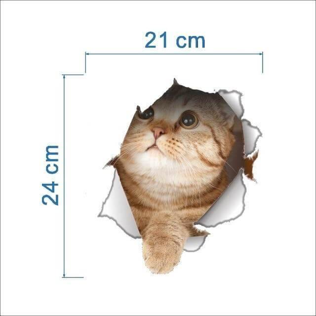 3D  Pet Wall and Bathroom Stickers - MaviGadget