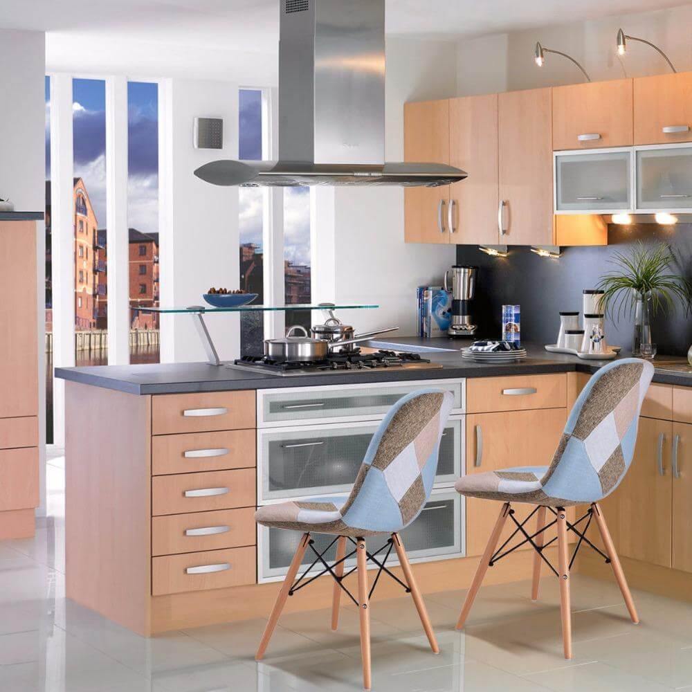 2 Pcs Modern Dining Armless Side Chair - MaviGadget