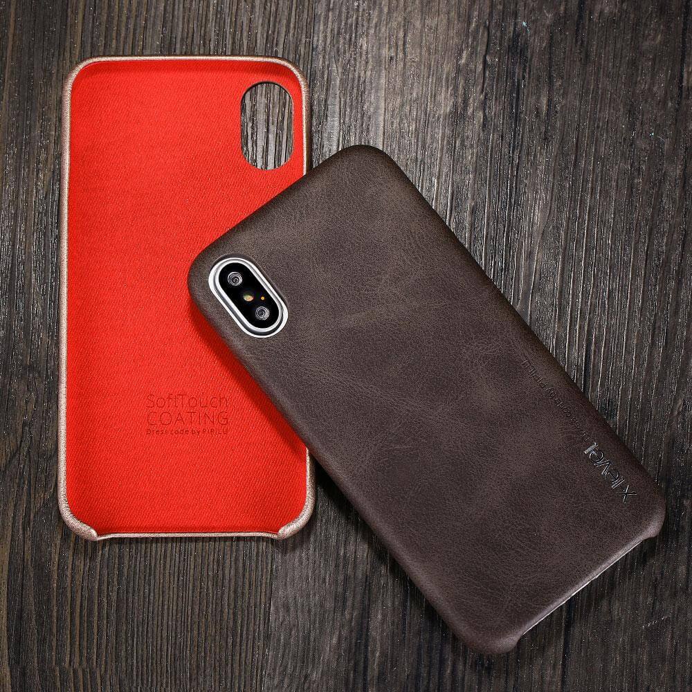 X-Level High Quality Vintage Luxury PU Leather Phone Cases For Apple IPhone X Free Shipping Cover Mobile Phone Accessories Case - MaviGadget