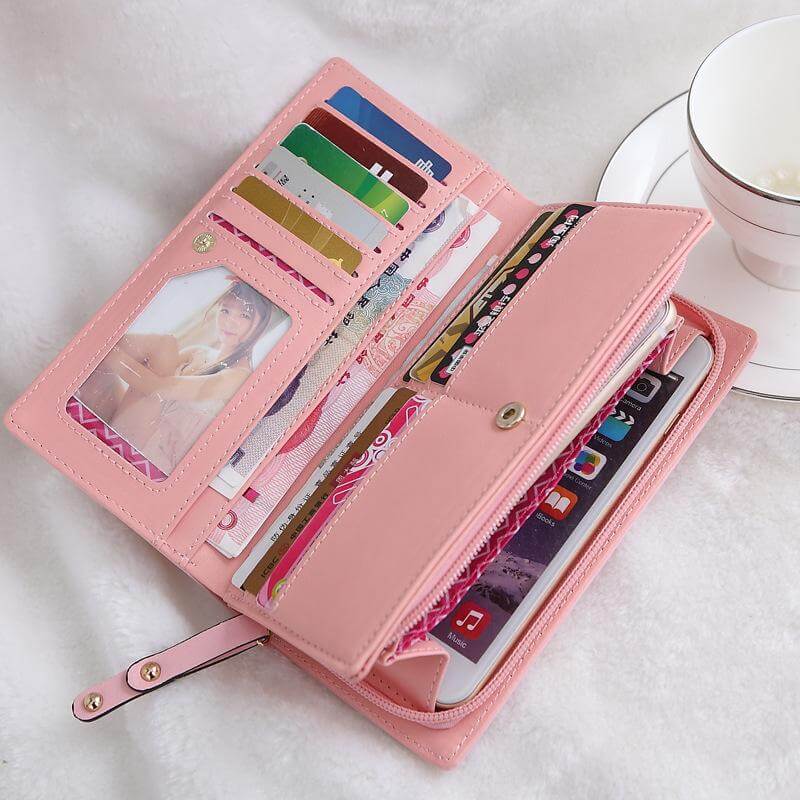 Modern Cat Stitching Zipper Wallet - MaviGadget