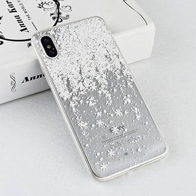Winter Snowflake Clear Case For iPhone X and Other Models - MaviGadget