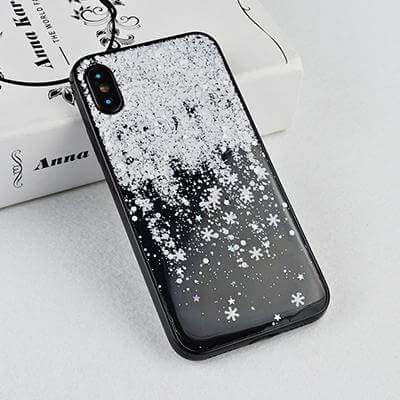 Winter Snowflake Clear Case For iPhone X and Other Models - MaviGadget