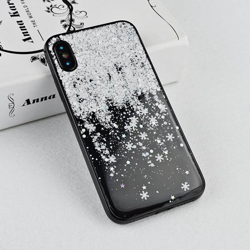 Winter Snowflake Clear Case For iPhone X and Other Models - MaviGadget