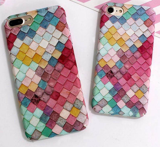 Colorful Fish Scales Case For iPhone Models - MaviGadget
