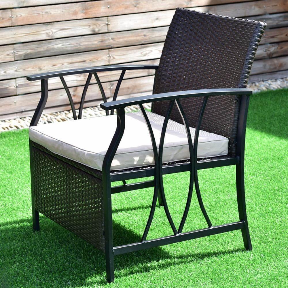 4 PC Garden Furniture Outdoor Patio Sectional Set with Cushions - MaviGadget