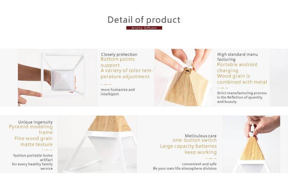 Pyramid Modern Touch Bedroom Lamp Decor - MaviGadget