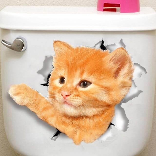 3D  Pet Wall and Bathroom Stickers - MaviGadget