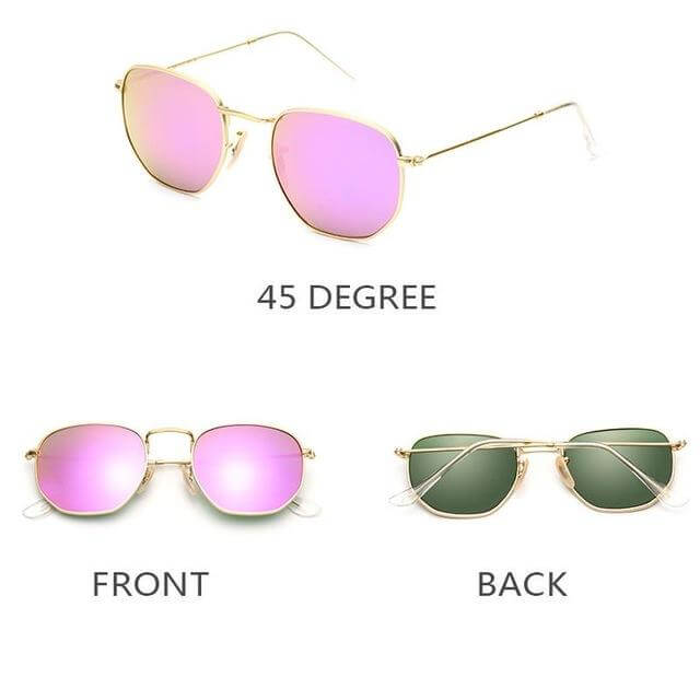 Vintage Glass Lens Reflective Sunglasses - MaviGadget