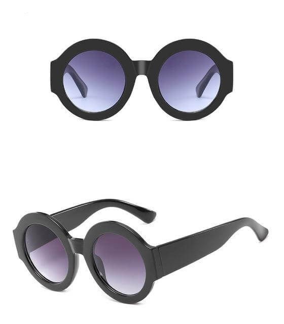 Designer Red Green Black Circle Sun Glasses - MaviGadget