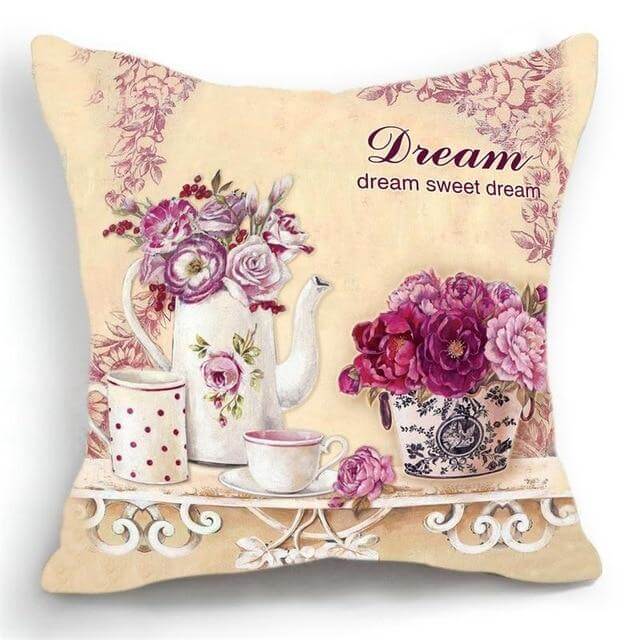 Luxury Flower Vase Cushion Cover Pillowcase - MaviGadget