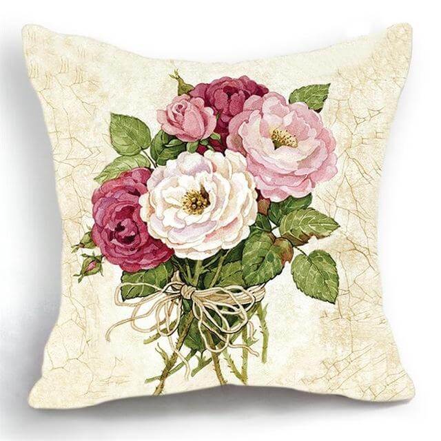 Luxury Flower Vase Cushion Cover Pillowcase - MaviGadget