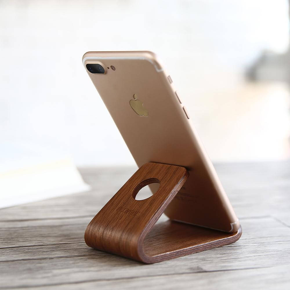 Wooden Phone Holder Stand Station Dock For Iphone Models - MaviGadget