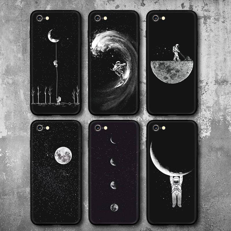 Cool Space Moon Astronaut Iphone Case - MaviGadget