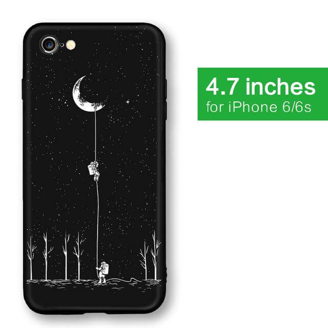 Cool Space Moon Astronaut Iphone Case - MaviGadget