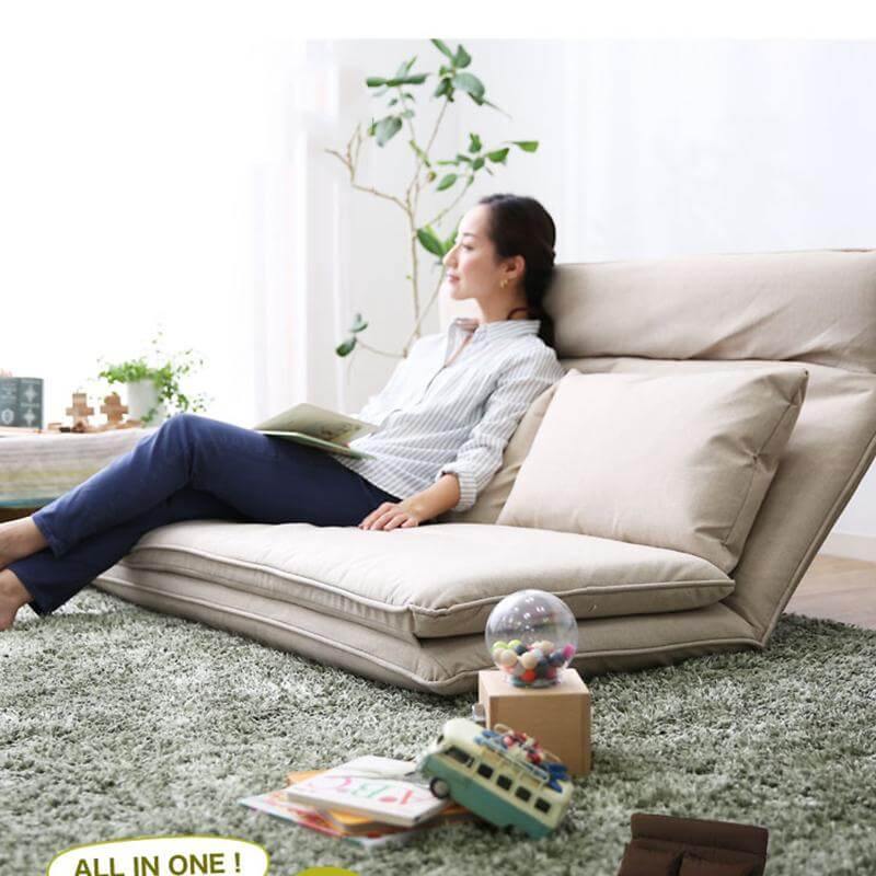 Modern Japanese Style Floor Legless Floor Futon Sofa - MaviGadget