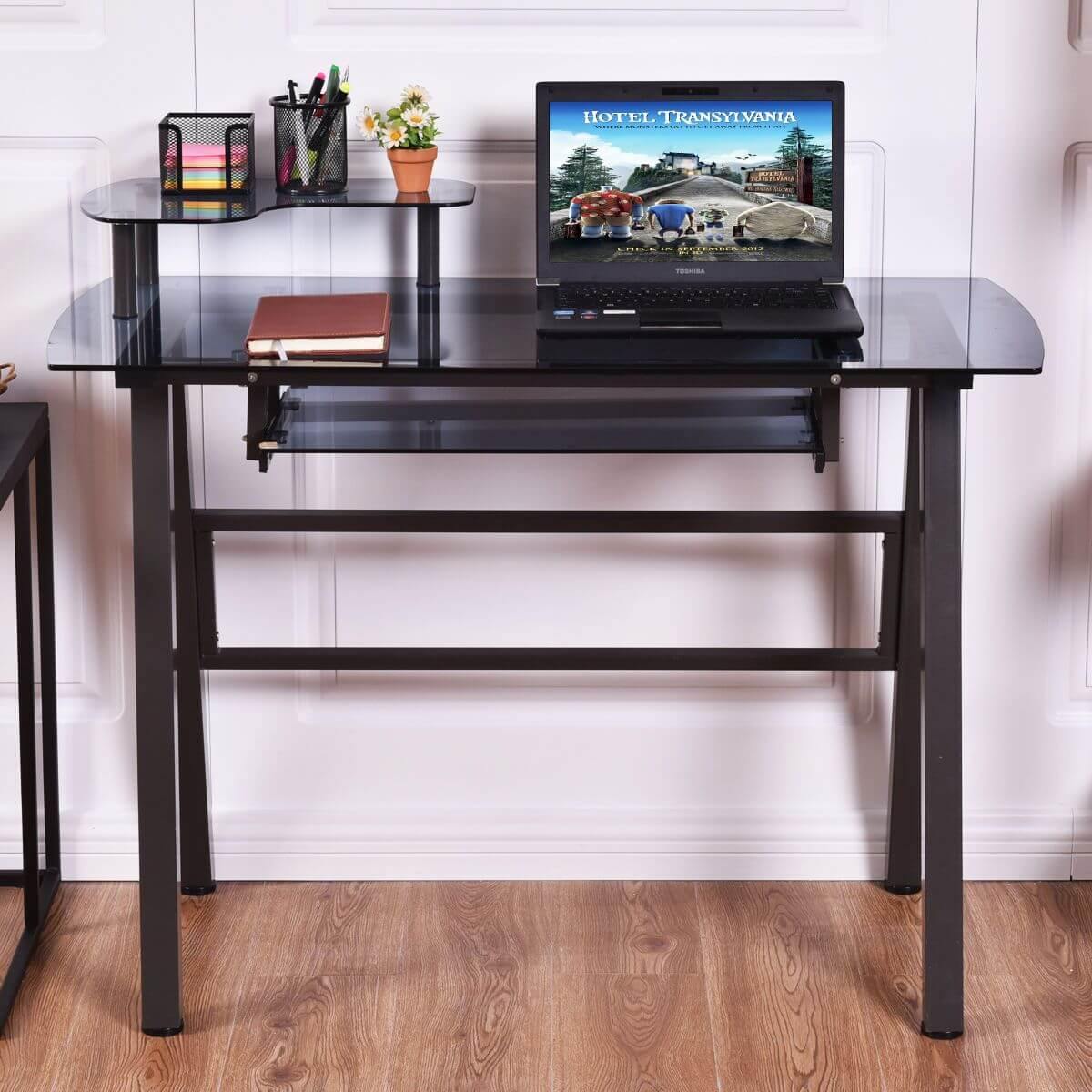 Modern Home/Office Workstation Metal Frame with Printer Shelf Table - MaviGadget