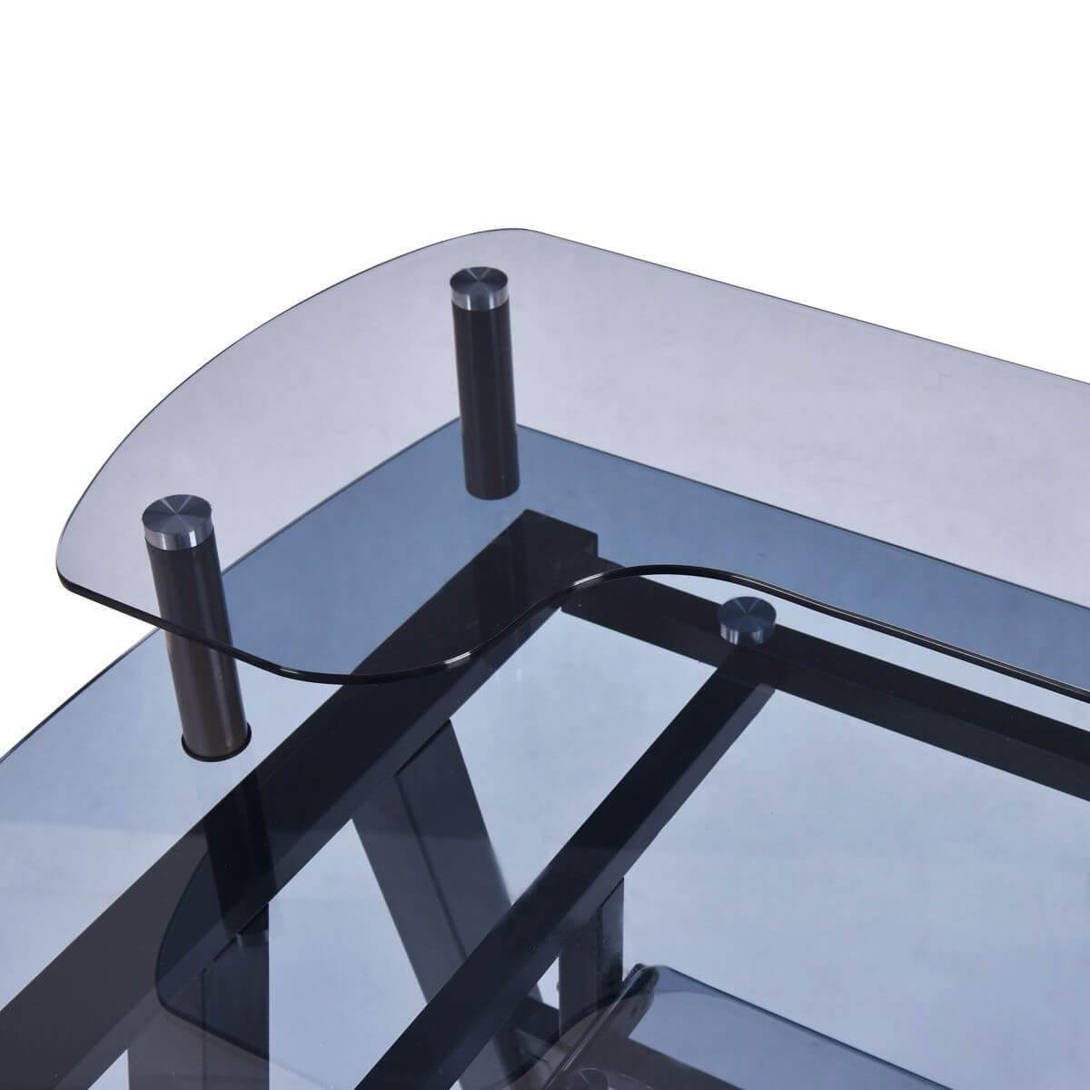 Modern Home/Office Workstation Metal Frame with Printer Shelf Table - MaviGadget