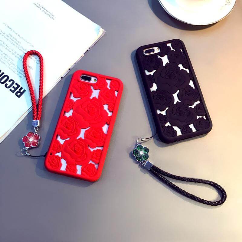 Luxury Hollow Out Rose Soft Silicone Iphone Case - MaviGadget