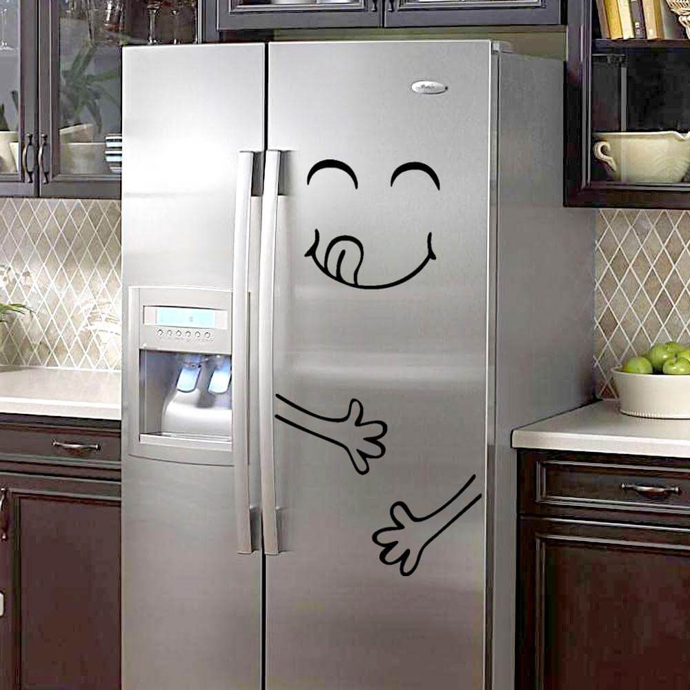 Cute Happy Fridge Decal - MaviGadget