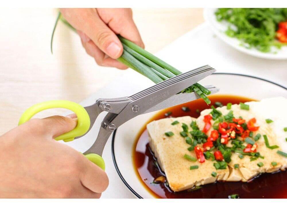 5 Layers Stainless Steel Multifunctional Kitchen Scissors - MaviGadget
