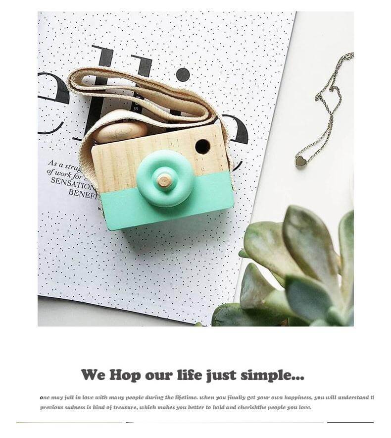 Cute Wooden Camera Hanging Camera - MaviGadget