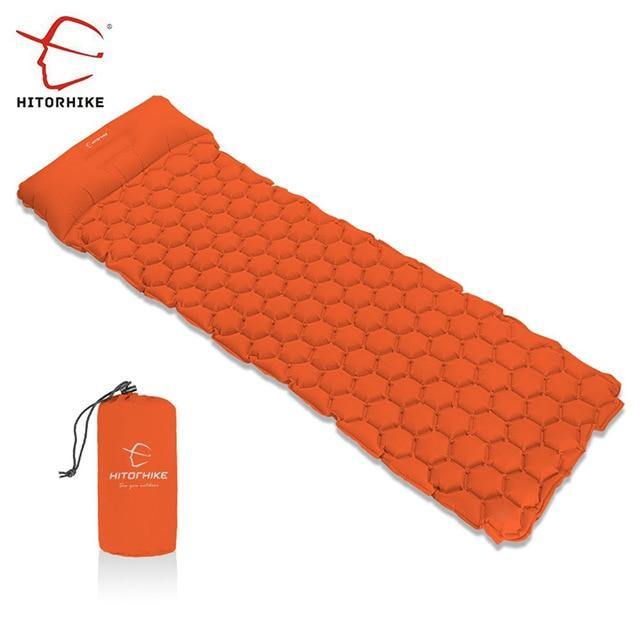 Inflatable Sleeping Camping Pad Mat With Pillow - MaviGadget