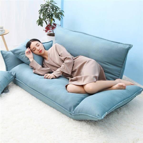 Sleeper Modern Legless Sofa with 2 Pillows - MaviGadget