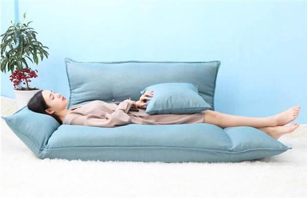 Sleeper Modern Legless Sofa with 2 Pillows - MaviGadget