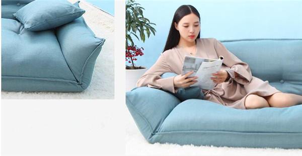 Sleeper Modern Legless Sofa with 2 Pillows - MaviGadget