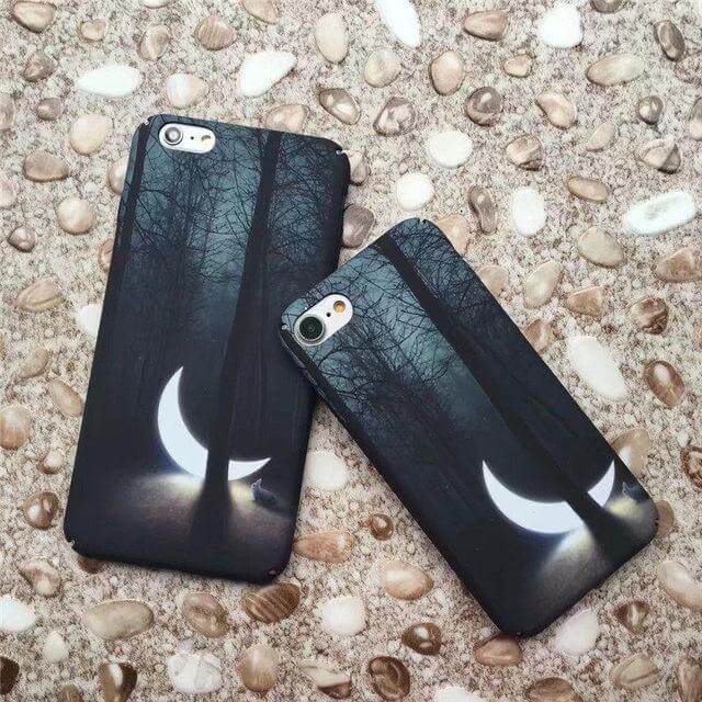 Luminous Stars Moon Slim Hard Phone Cases For Iphone Models - MaviGadget