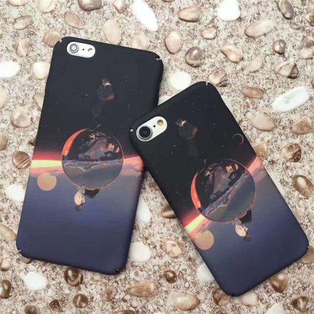 Luminous Stars Moon Slim Hard Phone Cases For Iphone Models - MaviGadget