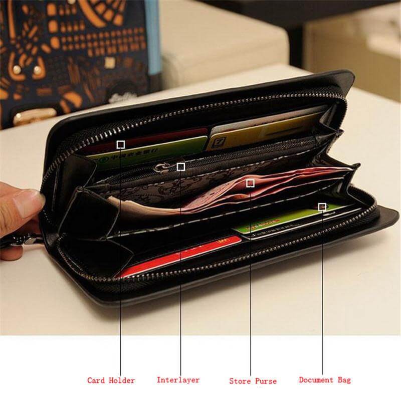 Metal Skull Leather Wallet Purse - MaviGadget