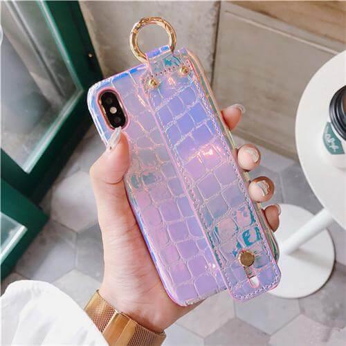 Stylish Colorful Wrist Grip Case for Iphone Models - MaviGadget