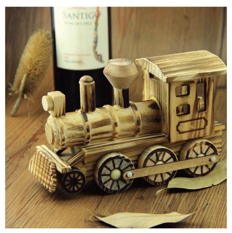 Handmade Handicrafts Wooden Locomotive - MaviGadget