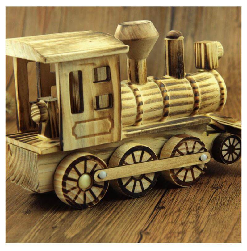 Handmade Handicrafts Wooden Locomotive - MaviGadget