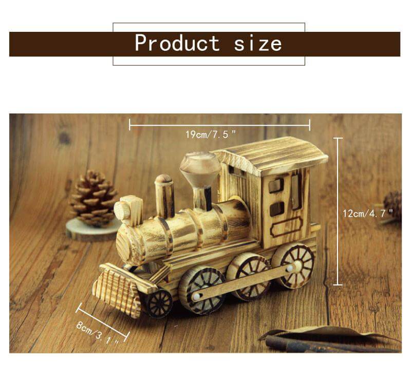 Handmade Handicrafts Wooden Locomotive - MaviGadget