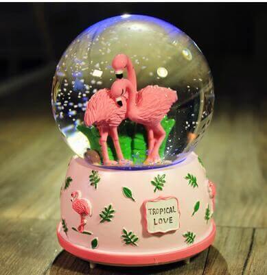 Creative LED Crystal Ball Music Box Glowing light Night Decor - MaviGadget